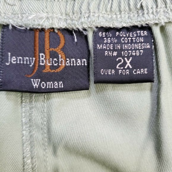 Jenny Buchanan Green Capri Pants Size 2X - Picture 3 of 6